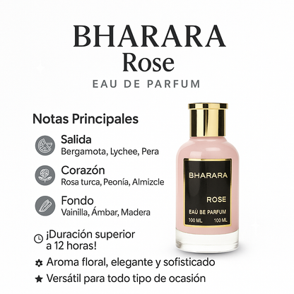 BHARARA ROSE CAJA LUJO + perfume de bolsillo